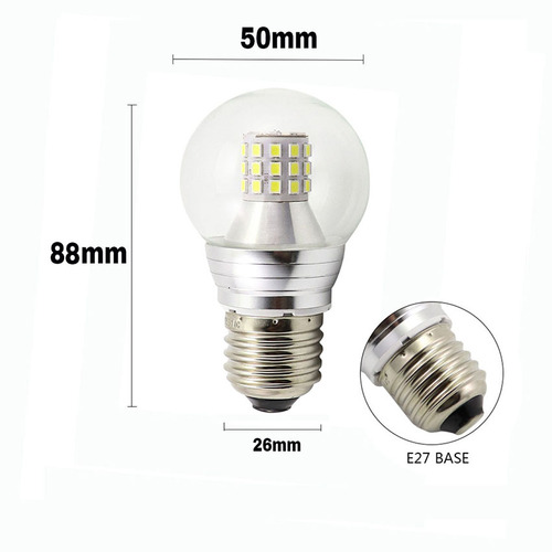 Low Voltage G50 5W LED Bulb 6-15VDC 10-30V 48-90VDC