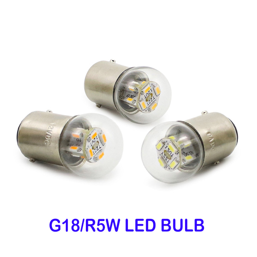 Car and motorcycle turn signal light G18 R5W LED bulb 1.2W 10-30VDC