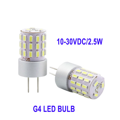 3.7V 6V 10-30VDC 2.5W G4 LED Bulb 39Led Smd 3014
