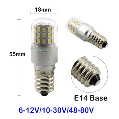 E14 3W LED Refrigerator Bulb 10-30VDC 48-80VDC