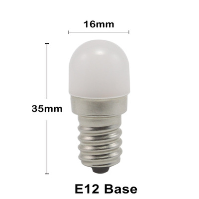 E12 LED indicator bulb, 12V, 24V, 48V, 60V, 120V