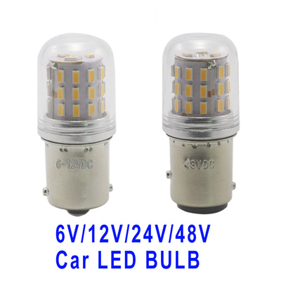 1156 BA15 LED car light turn signal marine bulb 3W 6V 12V 24V 48V