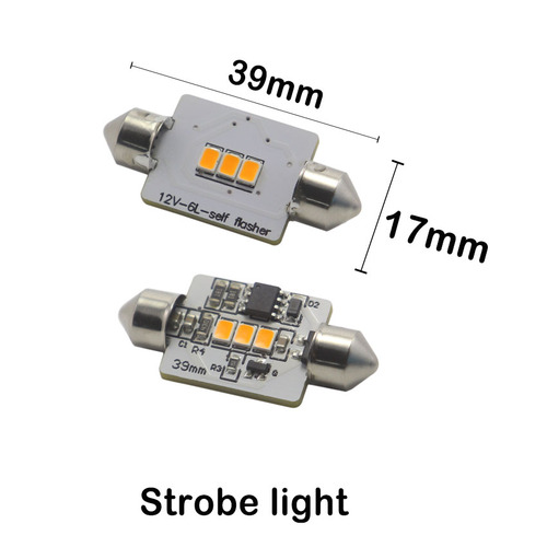 strobe led festoon,Double pointed LED flash flashing light 6V.12V.24V double-sided illumination