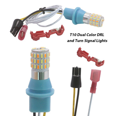 New T10 Dual Color LED bulb DRL white and Yellow