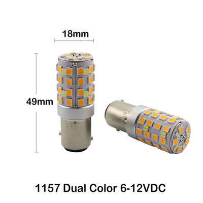 6-12VDC 1157 Dual color DRL Daytime running light + turn signal