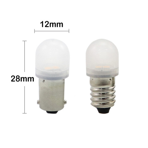 Matte surface high brightness 0.4W E10 BA9S LED indicator bulb 6V 12V 24V 48V 60V 110VAC