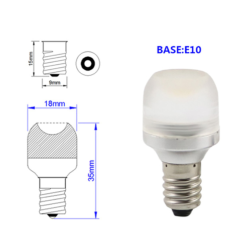 Concave frosted surface with high brightness 1W E10 BA9S LED indicator bulb