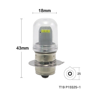 T19 P15S25-1 LED Bulb 6-12VDC 3W