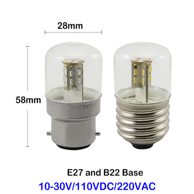 T28 B22 E27 LED Bulb 10-30VDC 110VAC
